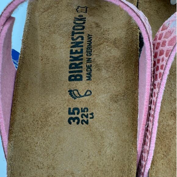 Birkenstock Women's Gizeh Thong Sandals Shiny Snake Rose Size US4 EU35 - Picture 6 of 8